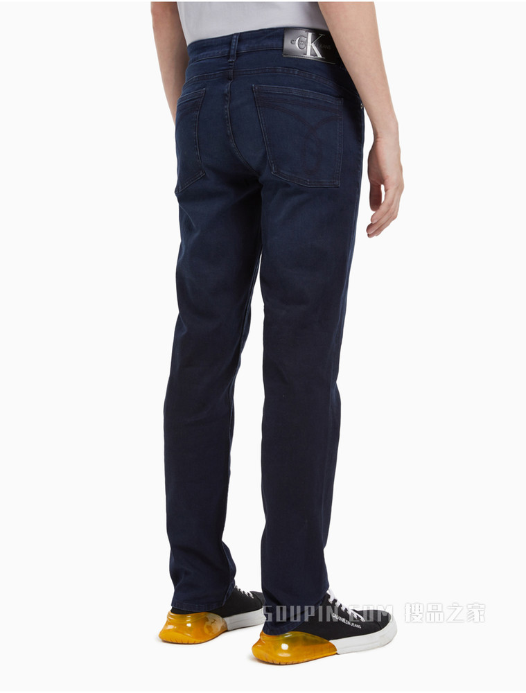 Calvin Klein 男装低腰合体修身LOGO零钱袋牛仔裤J319327