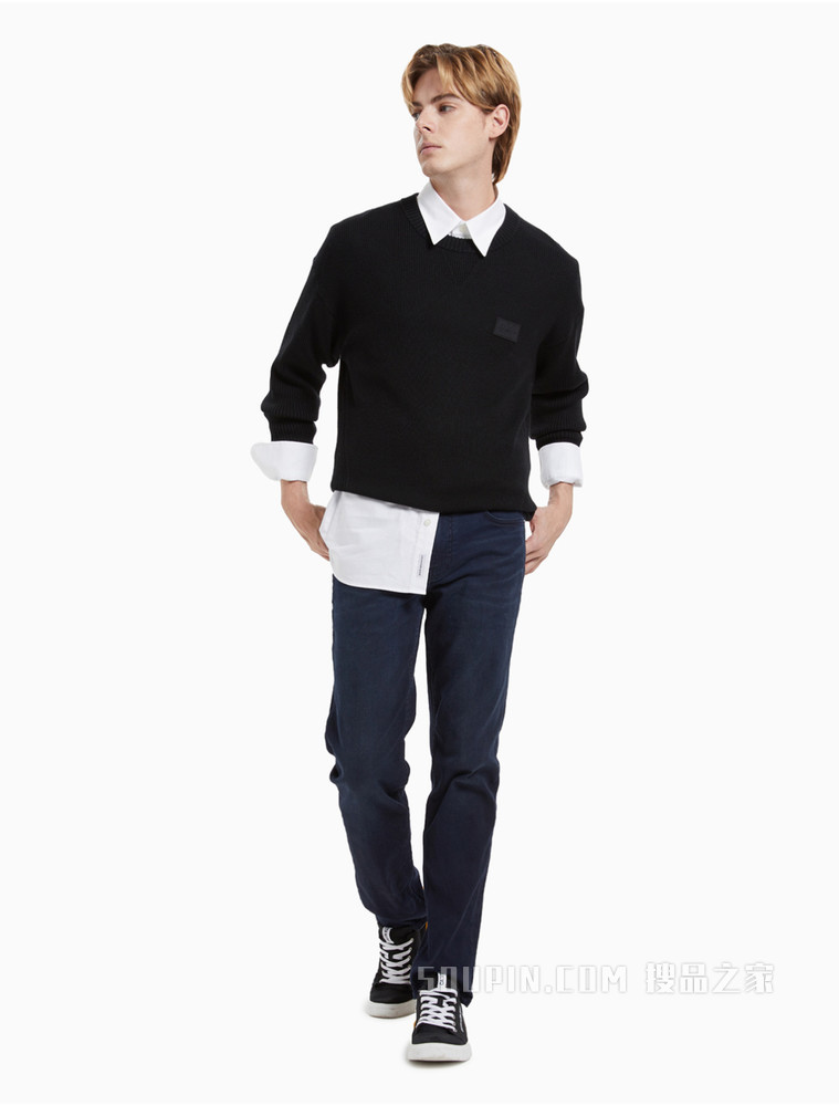 Calvin Klein 男装低腰合体修身LOGO零钱袋牛仔裤J319327