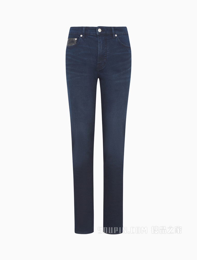Calvin Klein 男装低腰合体修身LOGO零钱袋牛仔裤J319327