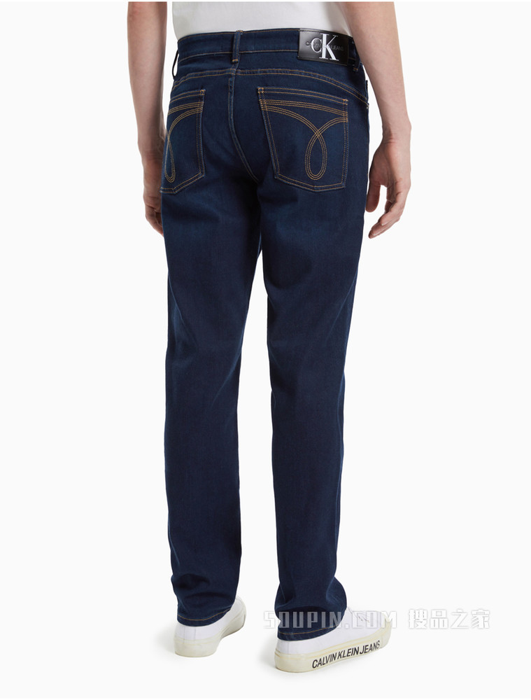 Calvin Klein男装合体版舒适微弹力羊绒混纺牛仔裤J319339