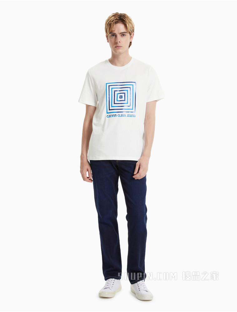 Calvin Klein男装合体版舒适微弹力羊绒混纺牛仔裤J319339