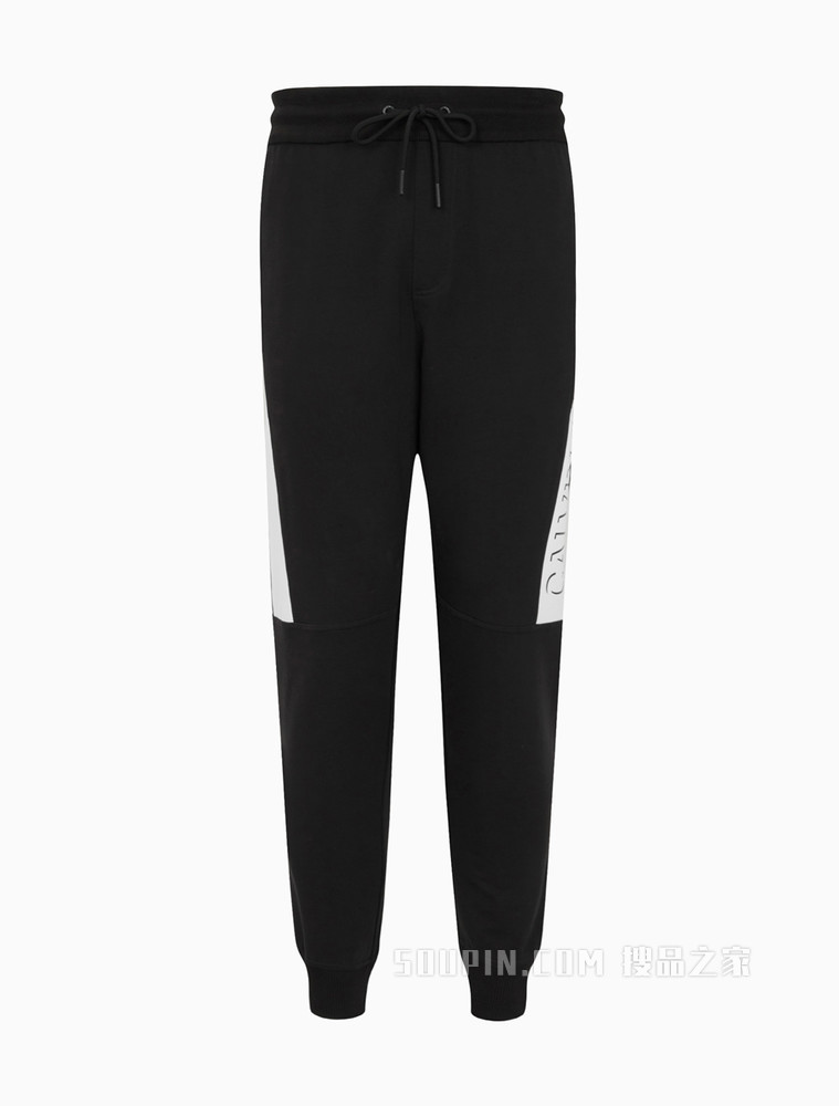 Calvin Klein 男装时尚休闲LOGO印花针织束脚长裤J319604