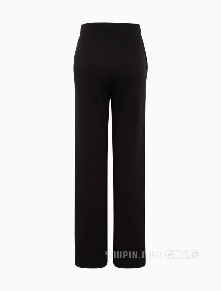 Calvin Klein 女士直筒开叉印花LOGO针织休闲裤J218467