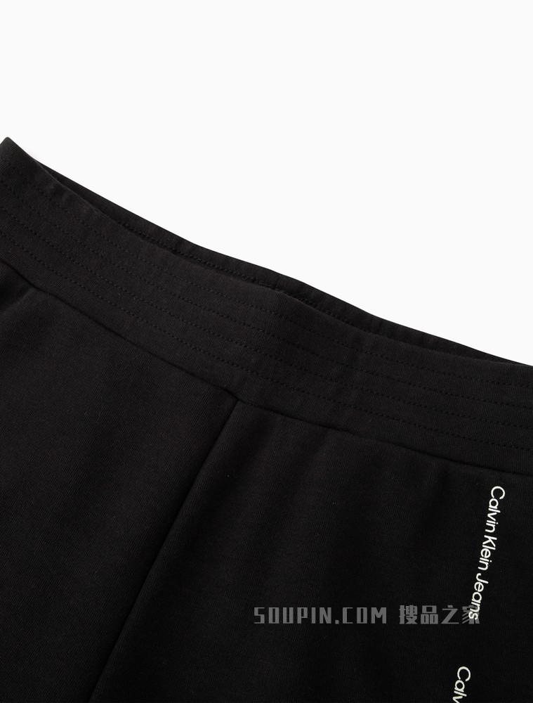 Calvin Klein 女士直筒开叉印花LOGO针织休闲裤J218467