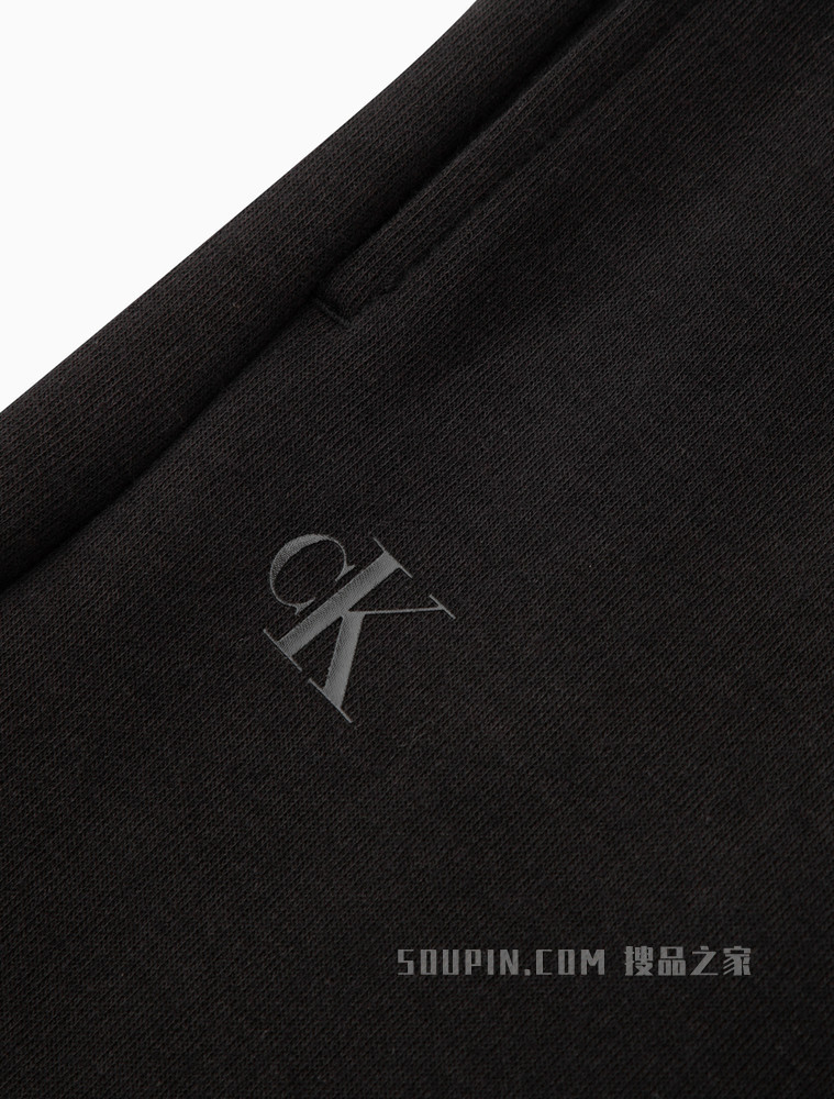 Calvin Klein 女士直筒开叉印花LOGO针织休闲裤J218467
