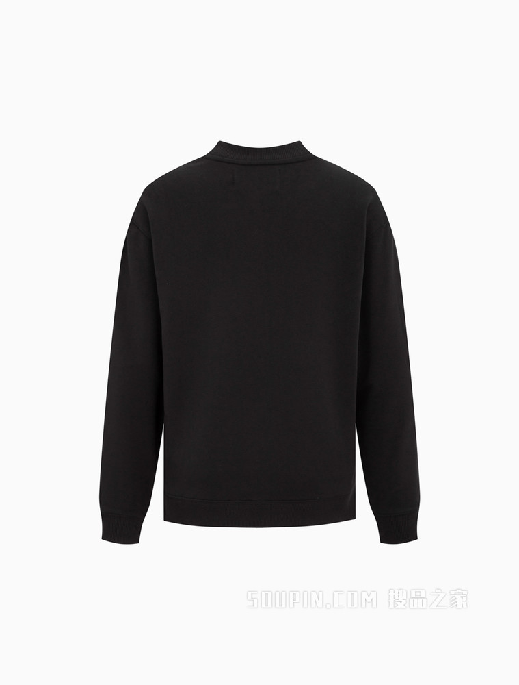 Calvin Klein 女士简约圆领纯棉刺绣LOGO卫衣J217953