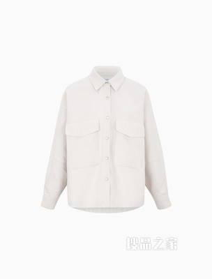 Calvin Klein 女士工装风翻领口袋刺绣夹克外套J217790
