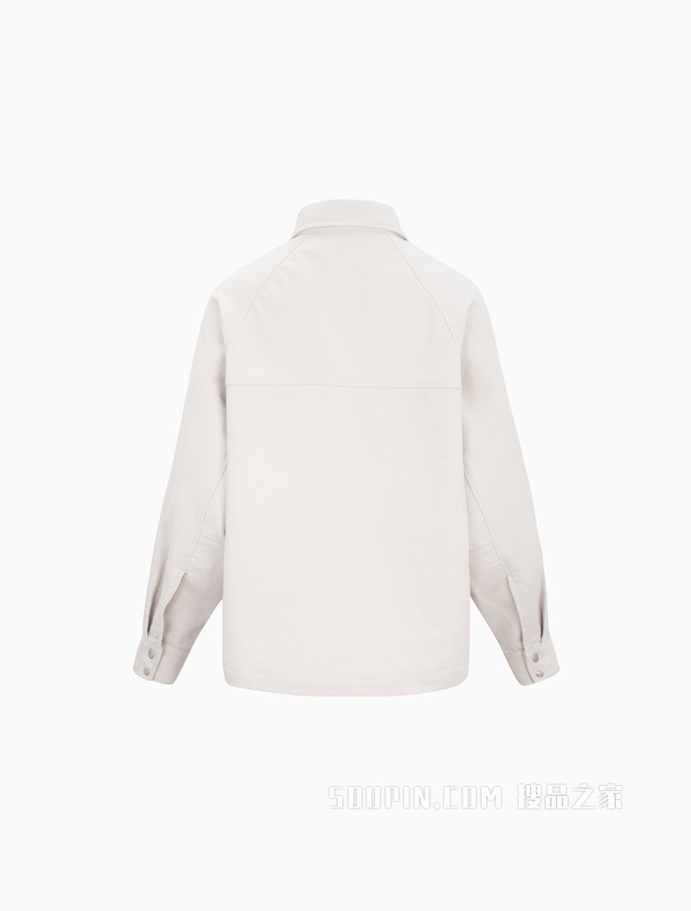 Calvin Klein 女士工装风翻领口袋刺绣夹克外套J217790