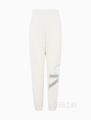 Calvin Klein 女士松紧束脚纯棉叠印LOGO休闲裤J217786