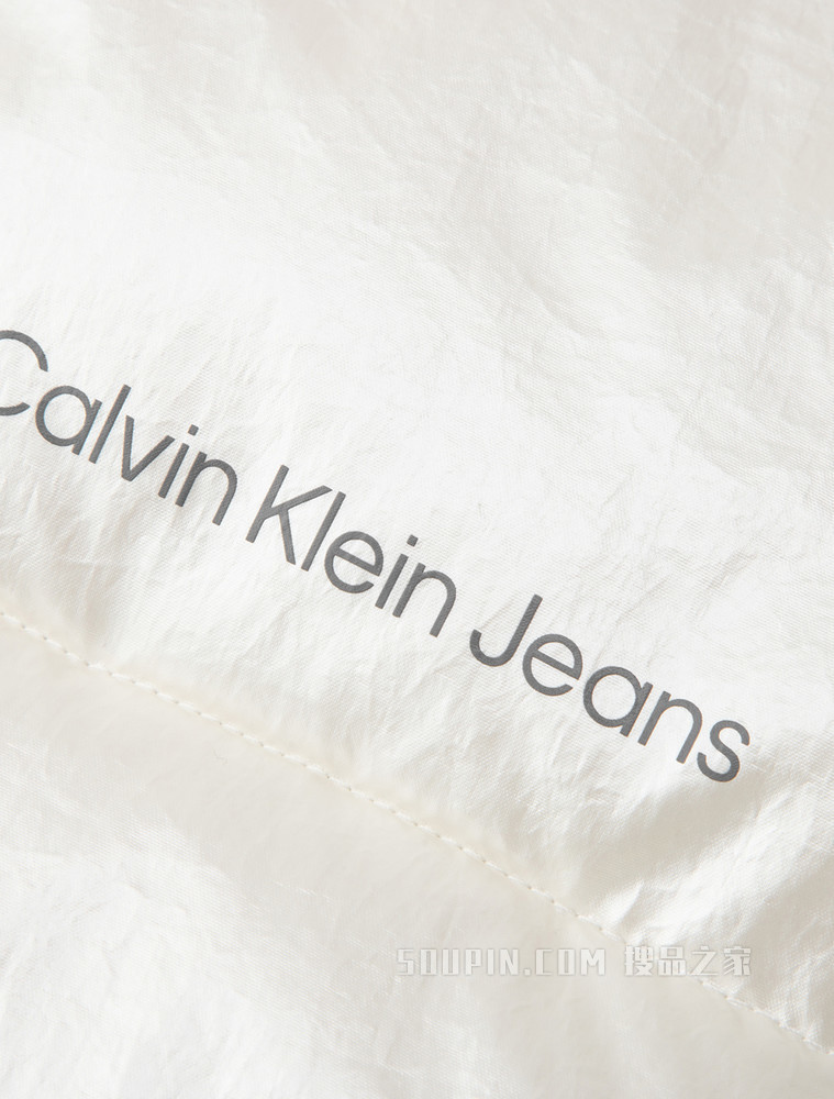 Calvin Klein 女士拉链立领保暖夹棉短款外套J217708