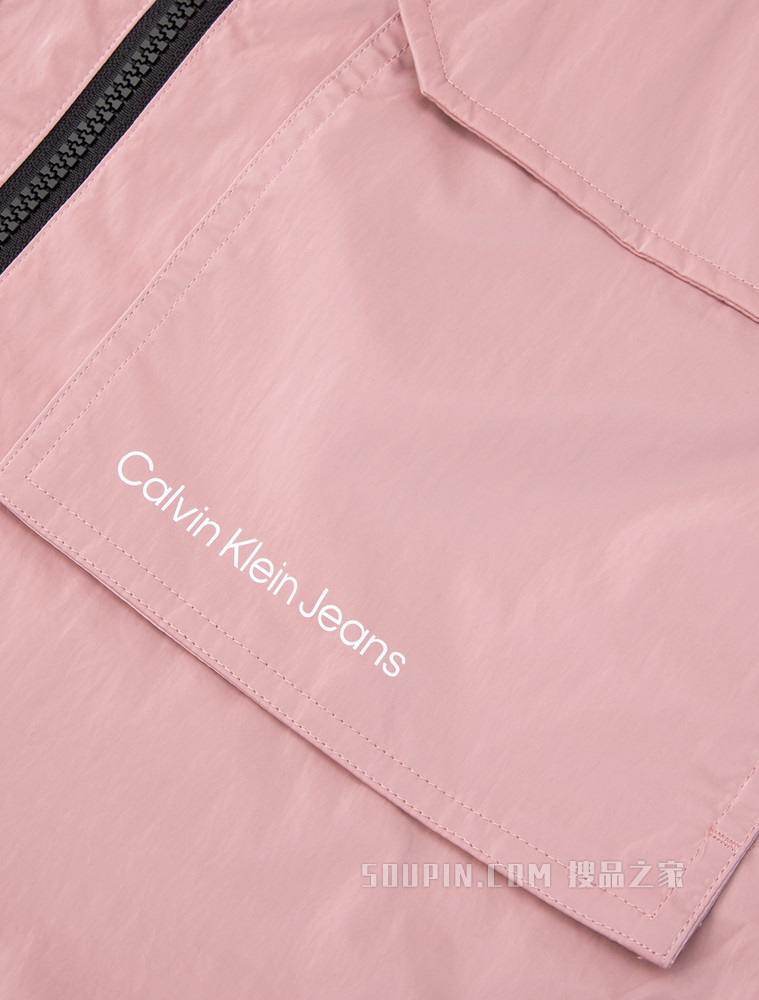 Calvin Klein 女士运动连帽印花大口袋夹克外套J217704