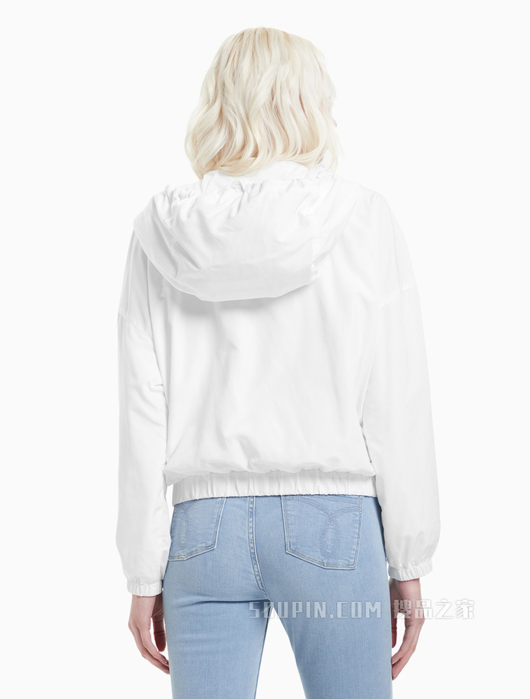 Calvin Klein 女装时尚连帽简约拉链长袖单夹克J216168