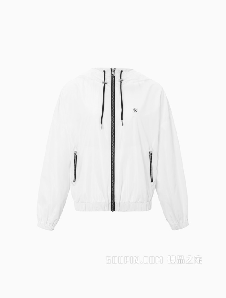 Calvin Klein 女装时尚连帽简约拉链长袖单夹克J216168