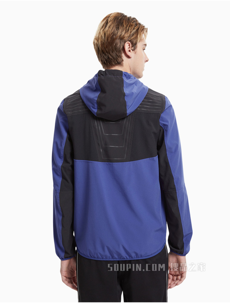 Calvin Klein 男装时尚拼色连帽茄克拉链运动外套4MF1O503