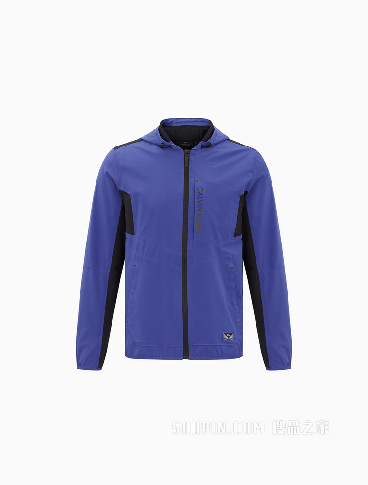 Calvin Klein 男装时尚拼色连帽茄克拉链运动外套4MF1O503