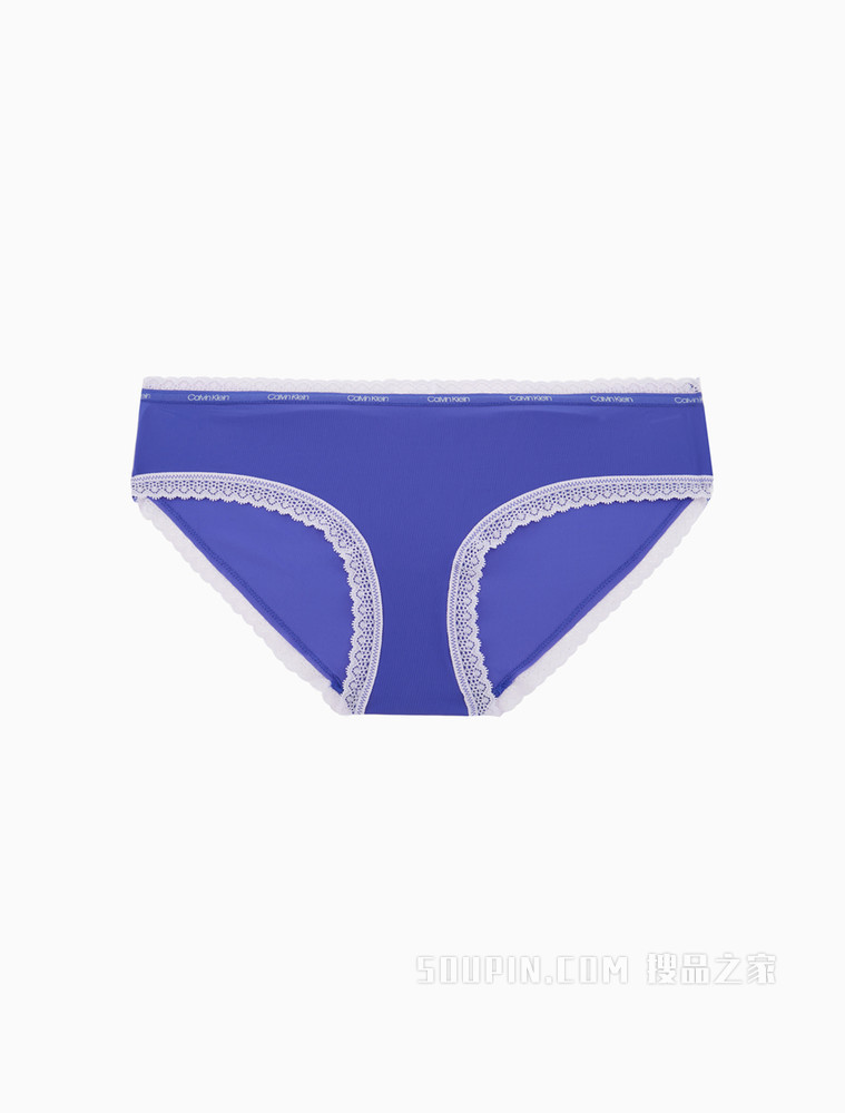 Calvin Klein 女士新年红蕾丝花边性感轻薄透气半包臀三角内裤 QD3767
