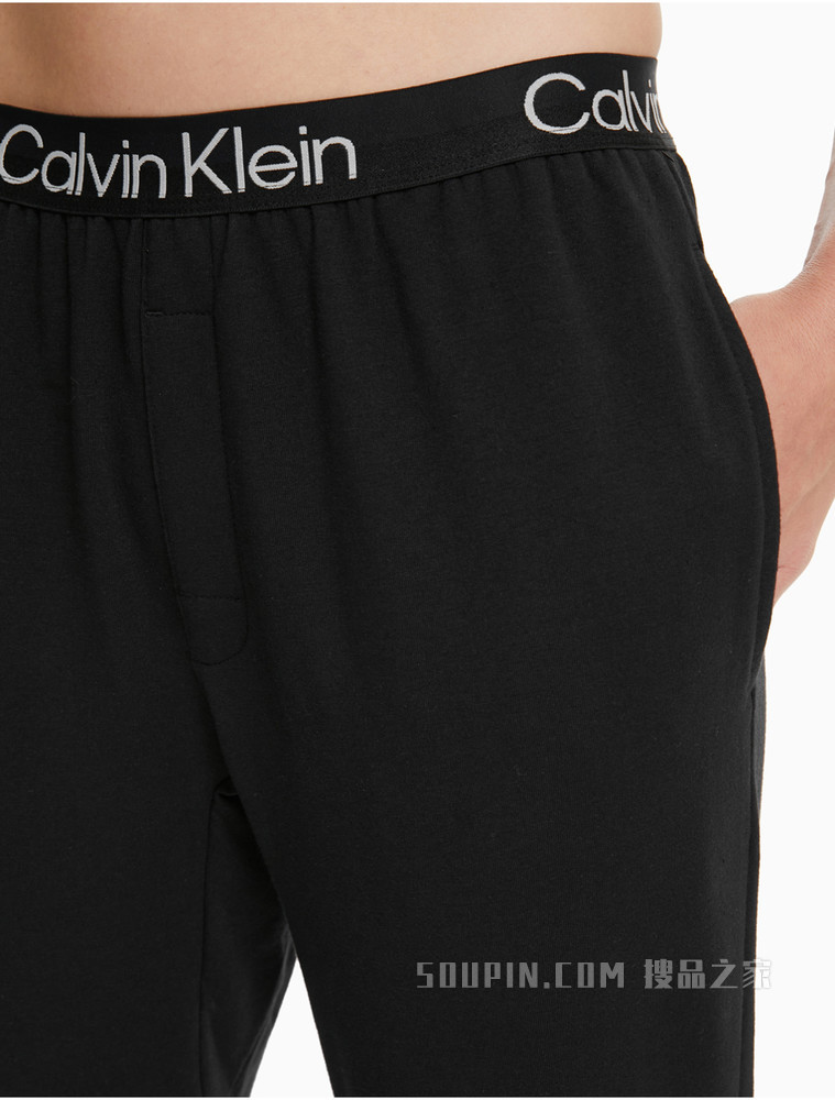 Calvin Klein 女士束脚腰边印花舒适透气针织家居裤QS6757