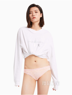 【One有引力带】Calvin Klein 女士全蕾丝三角内裤QF6203AD