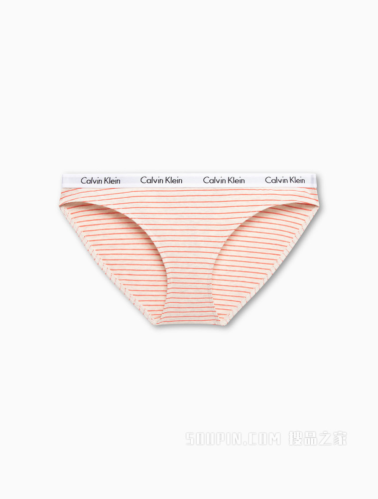 Calvin Klein 女士透气舒适LOGO腰边比基尼三角内裤D1618