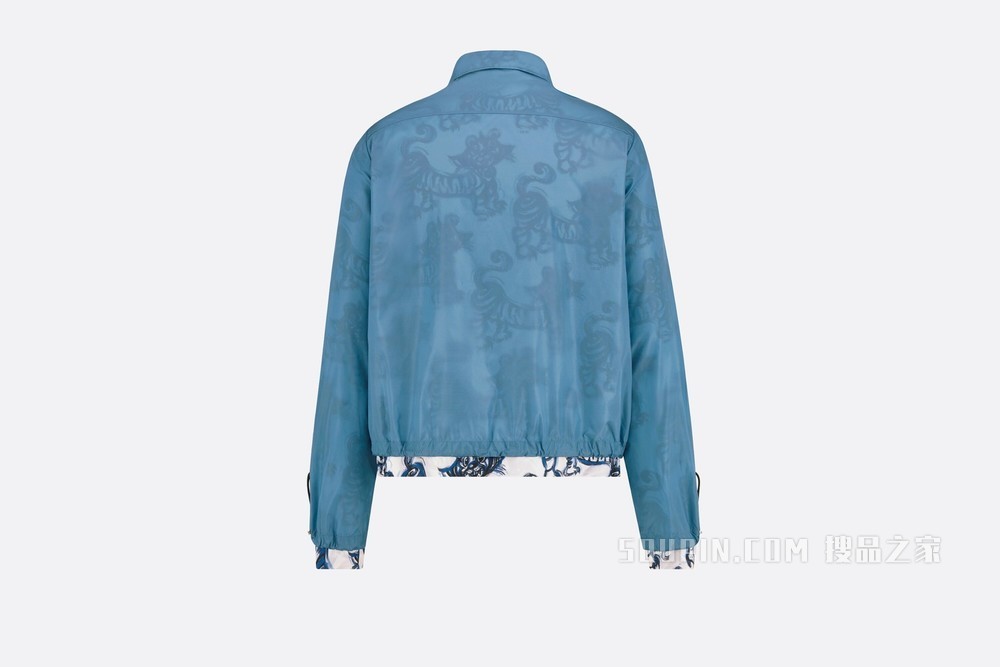 DIOR AND KENNY SCHARF 拉链式短夹克 蓝色科技��料