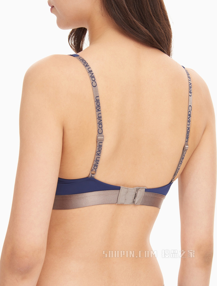 【炫光引力带】Calvin Klein 女士字母肩带U型抹胸式文胸QF6325AD