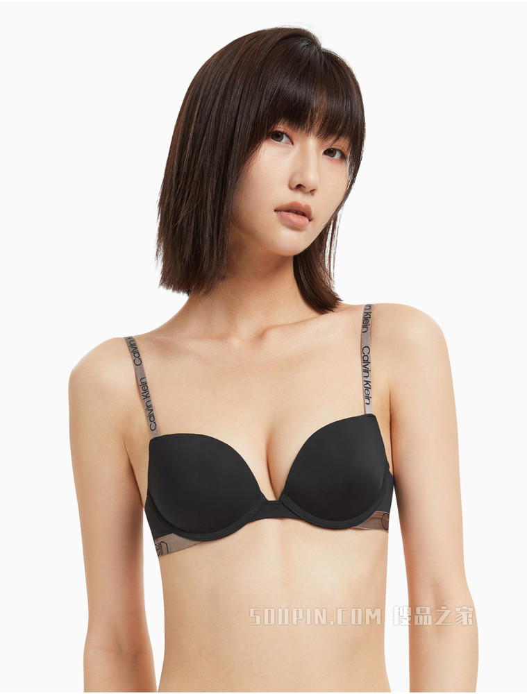 【炫光引力带】Calvin Klein 女士聚拢厚衬光面无痕文胸QF6317AD