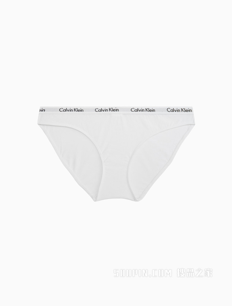 Calvin Klein 女士时尚运动风LOGO腰边舒适低腰三角内裤 D1618D