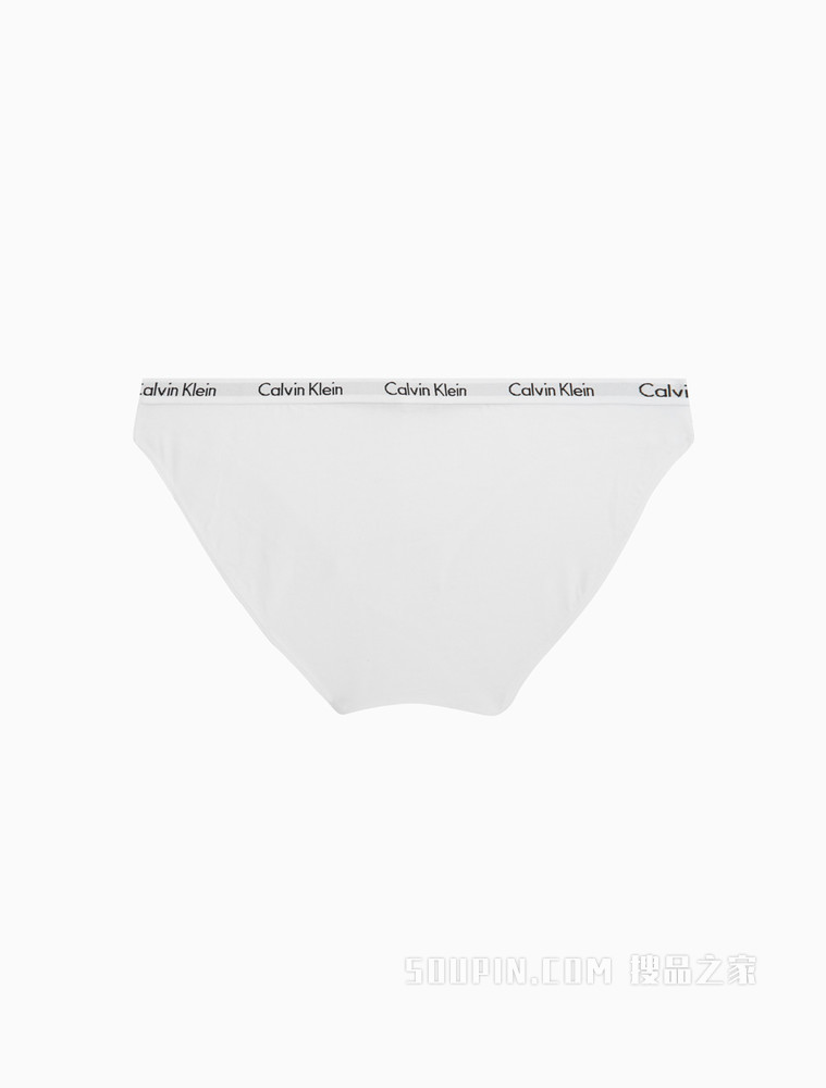 Calvin Klein 女士时尚运动风LOGO腰边舒适低腰三角内裤 D1618D