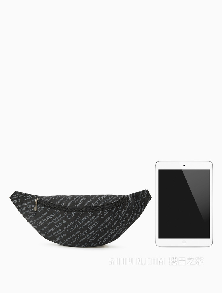 Calvin Klein 男士经典便携式满印胶质LOGO腰包HH3032