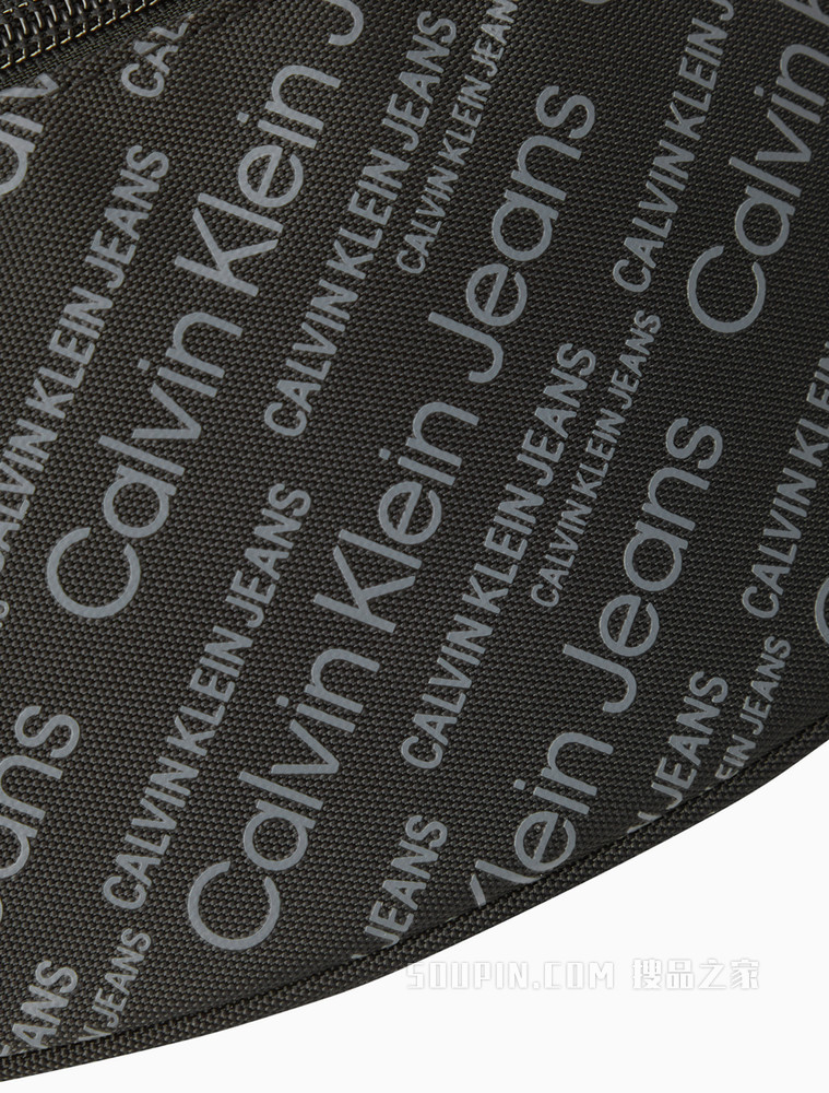 Calvin Klein 男士经典便携式满印胶质LOGO腰包HH3032
