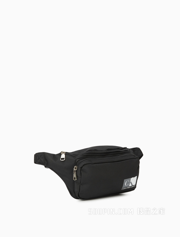 Calvin Klein 男士插扣多拉链立体胶质LOGO腰包HH3033