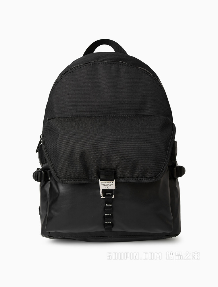 Calvin Klein 男士休闲拉链LOGO金属扣双肩包HH3052