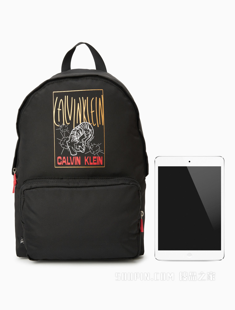 【虎年限定】Calvin Klein 男士新春虎纹印花双肩包HH3054