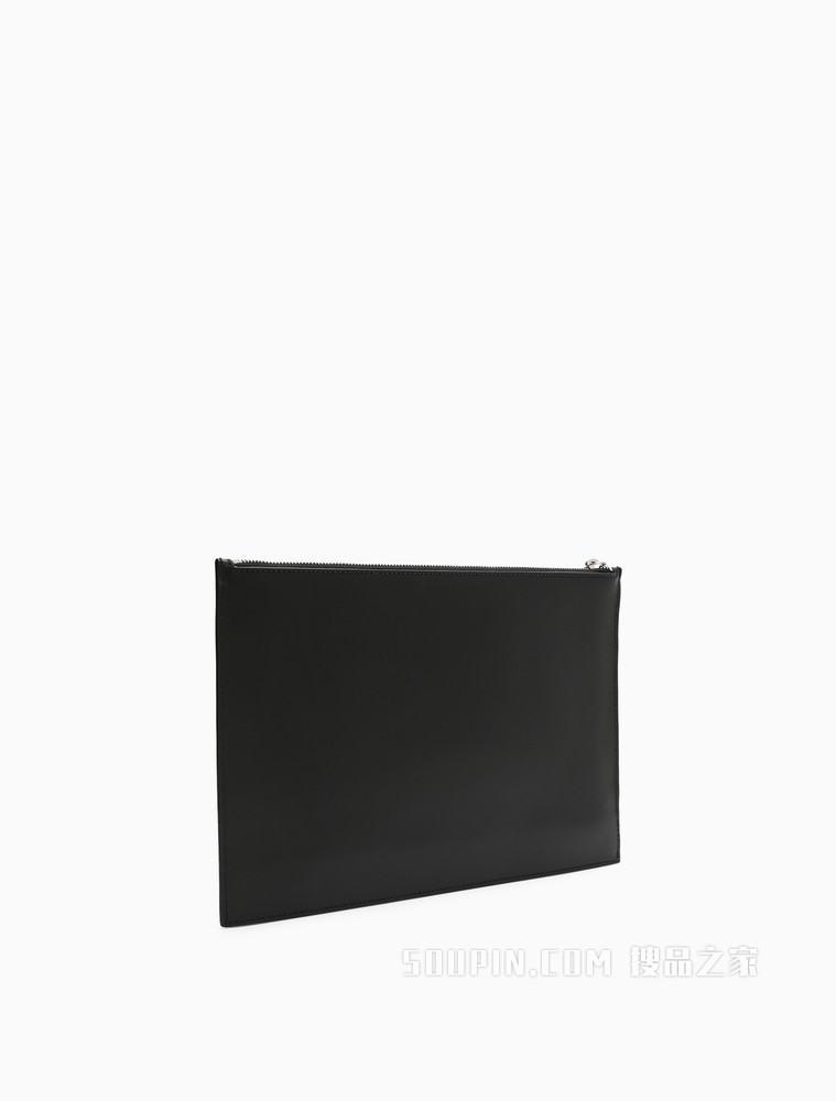 Calvin Klein 男士商务牛皮革拉链开合简约手拿包HP1636