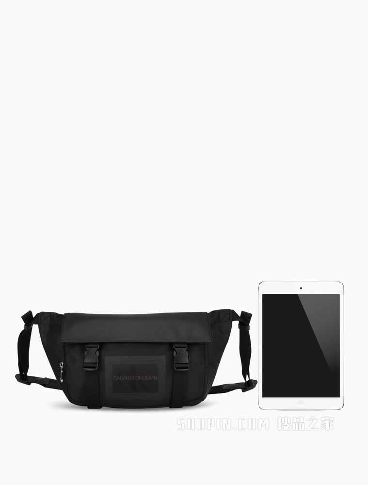 Calvin Klein 男女同款潮流休闲翻盖单肩斜挎包HH2394K9900