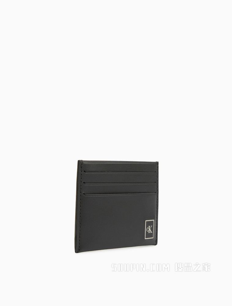 Calvin Klein 男士LOGO印花时尚牛皮卡夹HP1623