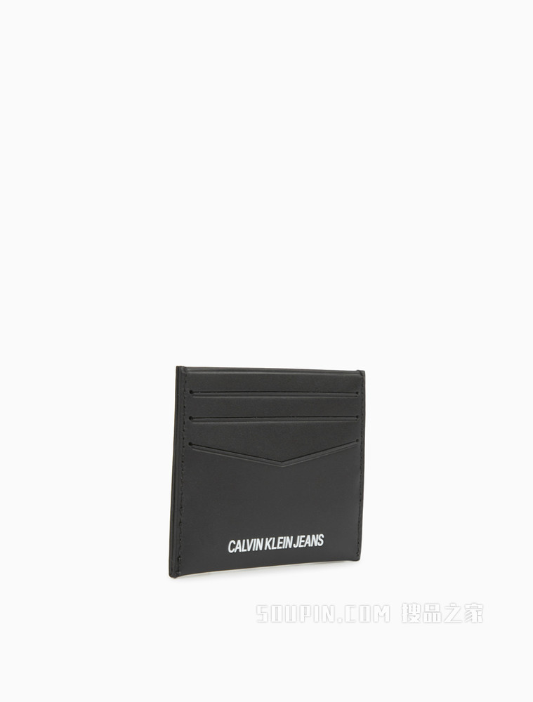 Calvin Klein 男士LOGO印花时尚牛皮卡夹HP1623