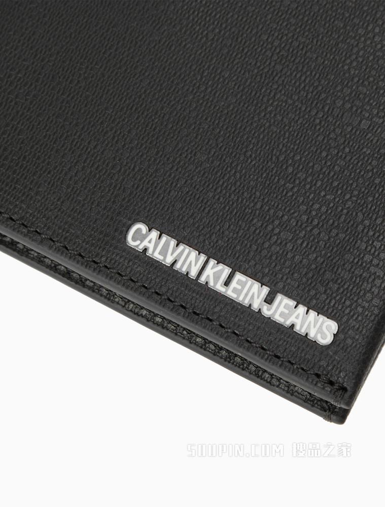 Calvin Klein 男士立体LOGO折叠真皮卡夹HP1638