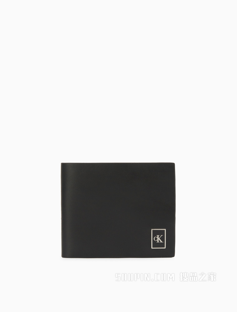 Calvin Klein 男士时尚牛皮LOGO胶印框钱包HP1625