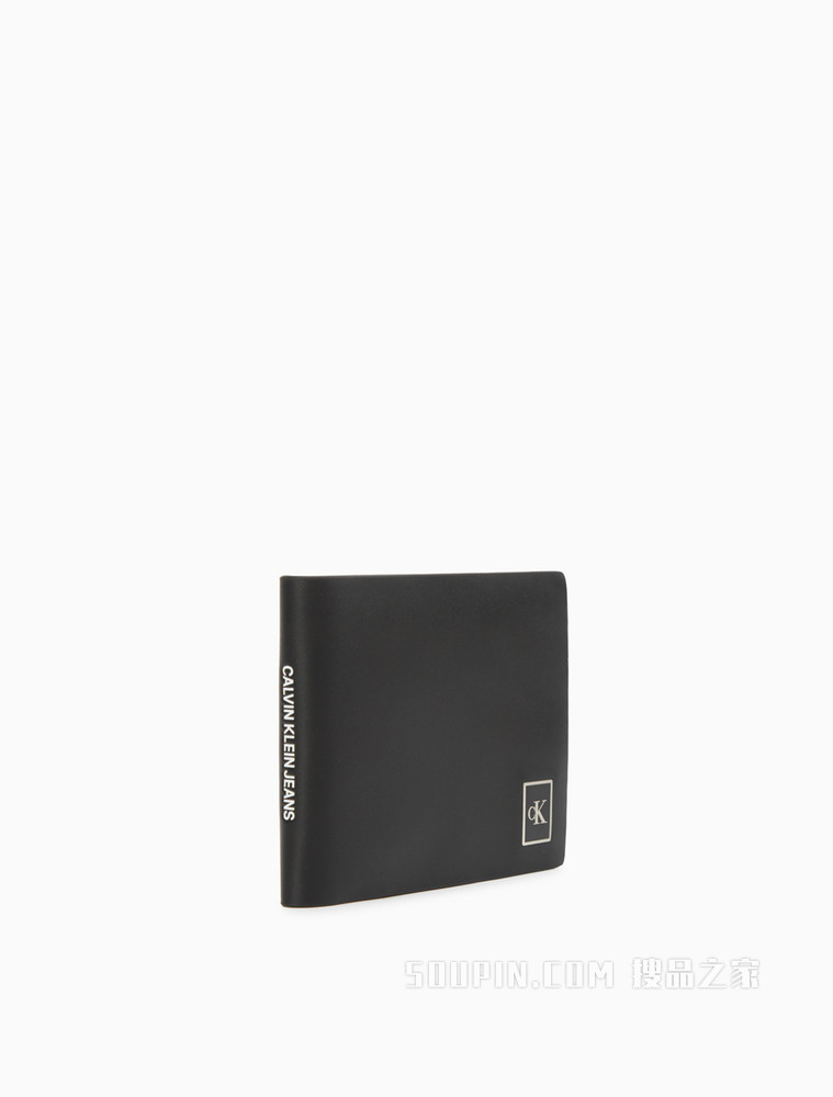 Calvin Klein 男士时尚牛皮LOGO胶印框钱包HP1625