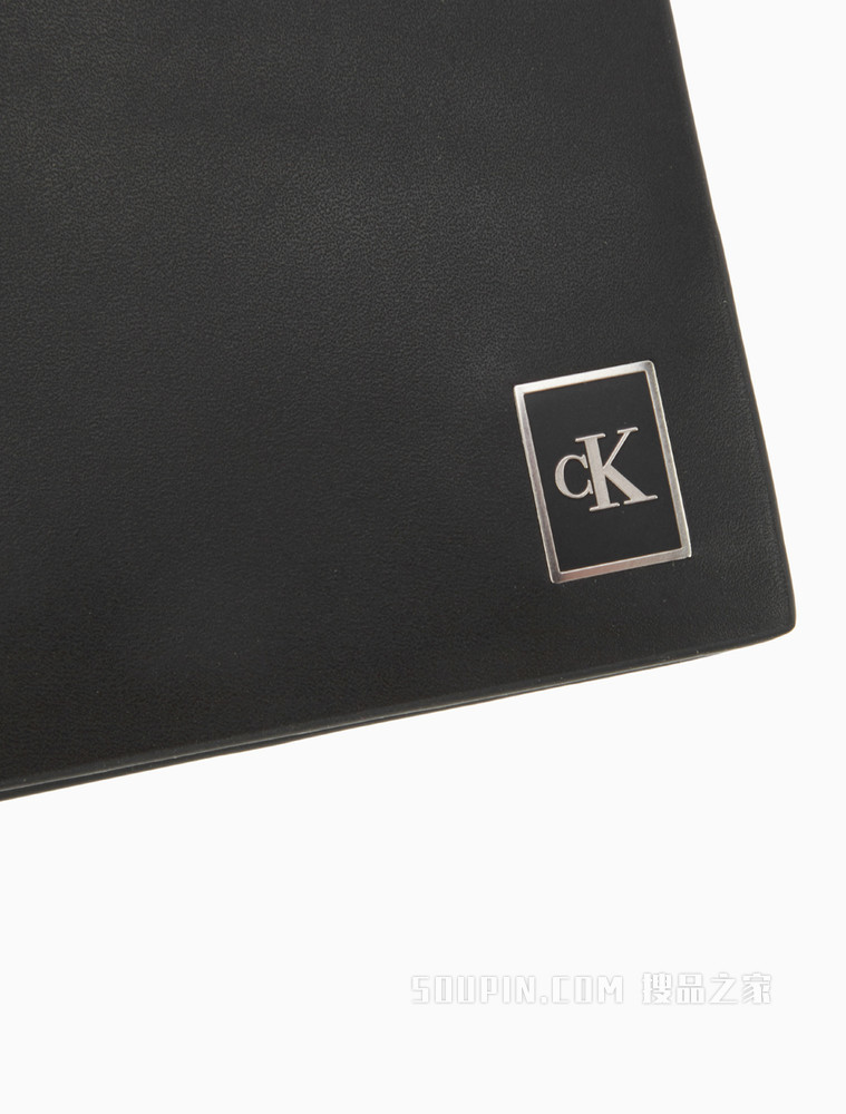 Calvin Klein 男士时尚牛皮LOGO胶印框钱包HP1625
