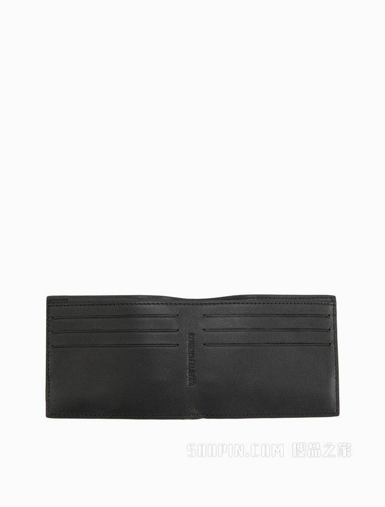 Calvin Klein 男士时尚牛皮LOGO胶印框钱包HP1625