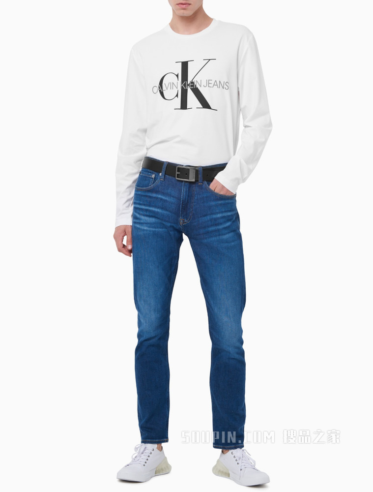 Calvin Klein 男士经典潮流双面金属针扣时尚腰带HC0606H4600
