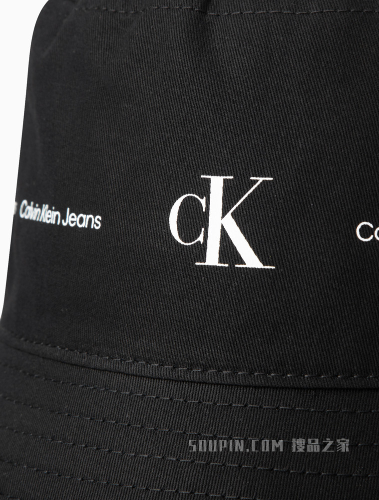 Calvin Klein 男士时尚纯棉印花LOGO遮阳渔夫帽HX0235