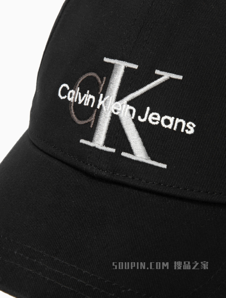 Calvin Klein 男士简约纯棉刺绣LOGO鸭舌棒球帽K508133