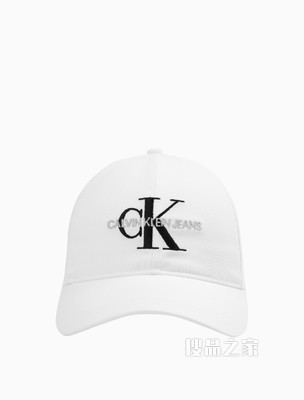 Calvin Klein 男士休闲纯棉LOGO刺绣鸭舌棒球帽HX0209C9300