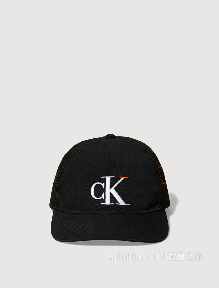【HP合作】Calvin Klein 男女同款网眼印花刺绣棒球帽40W3247