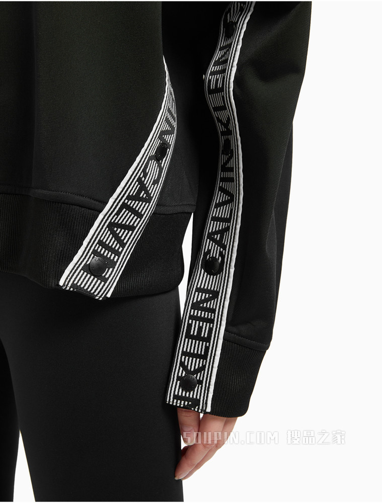 Calvin Klein 女士宽松圆领简约时尚休闲长袖T恤4WF1W306