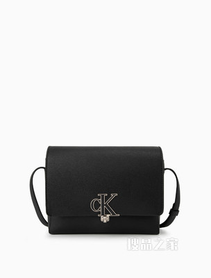 Calvin Klein 女士复古翻盖式立体LOGO斜挎单肩包DH2901
