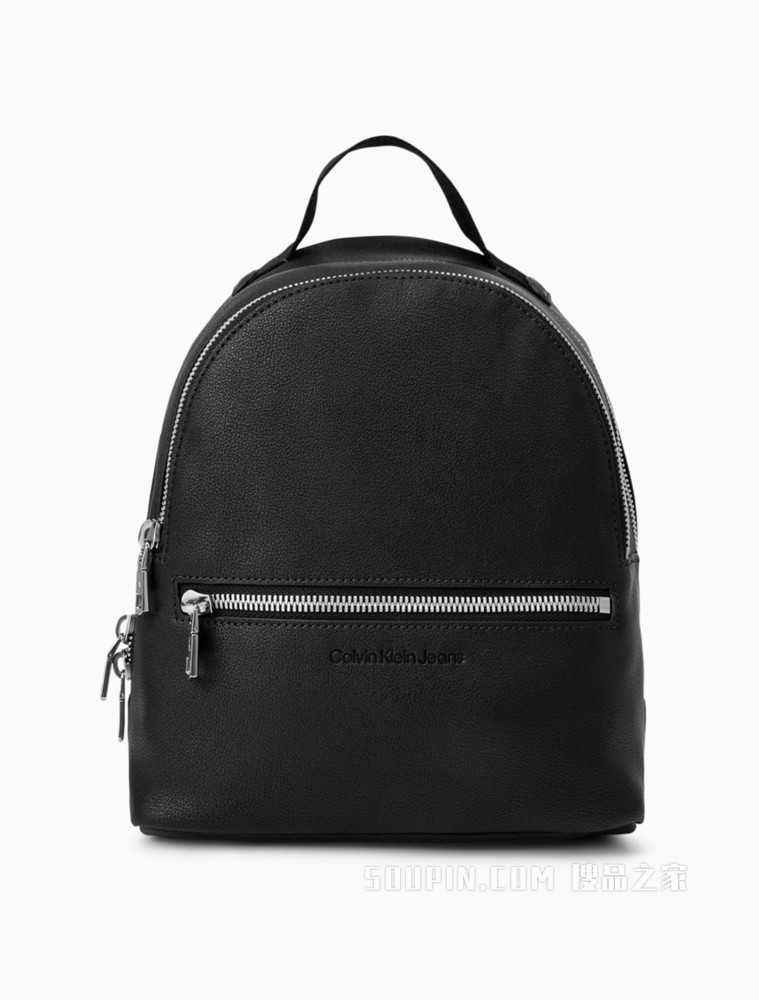 Calvin Klein 女士拉链LOGO提花肩带双肩背提包DH2933